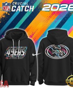 San Francisco 49ers NFL 2026 Crucial Catch Limited Edition Black Hoodie, Viral 3D Graphic Tee San Francisco 49ers Nfl 2026 Crucial Catch Limited Edition Black Hoodie