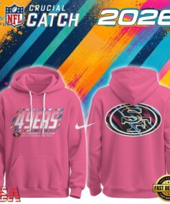 San Francisco 49ers NFL 2026 Crucial Catch Limited Edition Pink Hoodie Shirt, Viral 3D Graphic Tee San Francisco 49ers Nfl 2026 Crucial Catch Limited Edition Pink Hoodie Shirt