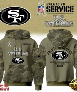 San Francisco 49ers NFL US Veterans Salute To Service 2026 Hoodie Shirt, Sports Fans 3D Shirt San Francisco 49ers Nfl US Veterans Salute TO Service 2026 Hoodie Shirt
