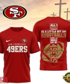San Francisco 49ers NFL Whole Lot of Football Christian Cross 3D Shirt, Sports Fans 3D Shirt San Francisco 49ers Nfl Whole Lot OF Football Christian Cross 3D Shirt
