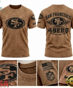 San Francisco 49ers x Salute To Service Limited Edition 2026 3D Shirt, Viral 3D Graphic Tee San Francisco 49ers X Salute TO Service Limited Edition 2026 3D Shirt