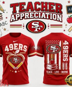 San Francisco 49ers x Teacher Appreciation Night 2026 Limited Edition T Shirt, Viral 3D Graphic Tee San Francisco 49ers X Teacher Appreciation Night 2026 Limited Edition T Shirt