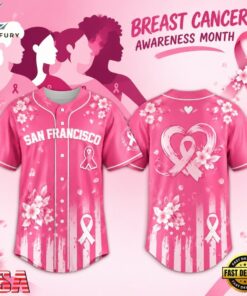 San Francisco Firebells x Breast Cancer Awareness Month 2026 Baseball Jersey, Hot Baseball Jersey San Francisco Firebells X Breast Cancer Awareness Month 2026 Baseball Jersey