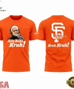 San Francisco Giants x Mike Krukow AttaBabeKruk T Shirt, Viral 3D Graphic Tee San Francisco Giants X Mike Krukow Attababekruk T Shirt