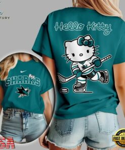 San Jose Sharks NHL x Hello Kitty Unisex 3D Shirt, NHL Hockey 3D Shirt San Jose Sharks Nhl X Hello Kitty Unisex 3D Shirt