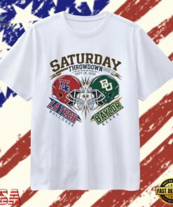 Saturday Throwdown La Tech Bulldogs vs Baylor Bears Sept 19 2026 T Shirt, Trendy 2D Print Shirt Saturday Throwdown LA Tech Bulldogs VS Baylor Bears Sept 19 2026 T Shirt