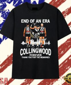 Scott Pendlebury and Steele Sidebottom Collingwood Forever End of an Era Signature T Shirt, Trendy 2D Print Shirt Scott Pendlebury And Steele Sidebottom Collingwood Forever End OF AN Era Signature T Shirt