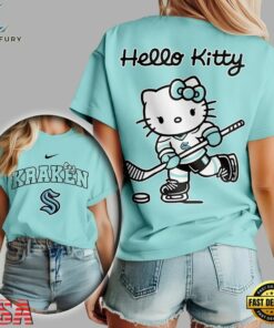 Seattle Kraken NHL x Hello Kitty Unisex 3D Shirt, NHL Hockey 3D Shirt Seattle Kraken Nhl X Hello Kitty Unisex 3D Shirt