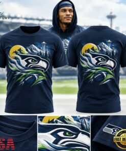 Seattle Seahawks 2026 Latino Heritage Month Collection T Shirt, Viral 3D Graphic Tee Seattle Seahawks 2026 Latino Heritage Month Collection T Shirt