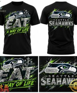 Seattle Seahawks Mike Macdonald Eat A Way Of Life 2026 Graphic T Shirt, Viral 3D Graphic Tee Seattle Seahawks Mike Macdonald Eat A Way OF Life 2026 Graphic T Shirt