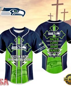 Seattle Seahawks NFL Blessed Beyond The Score Baseball Jersey, NFL Baseball Shirt Seattle Seahawks Nfl Blessed Beyond The Score Baseball Jersey