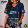 Seattle Seahawks NFL Different, Not Less Autism Awareness V neck T Shirt, NFL Team V Neck Tee 3 Seattle Seahawks NFL Different, Not Less Autism Awareness V neck T Shirt, NFL Team V Neck Tee Seattle Seahawks Nfl Different Not Less Autism Awareness V Neck T Shirt