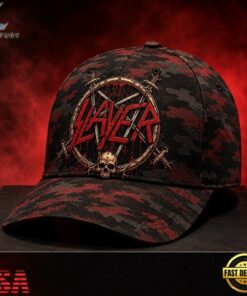 Slayer Crimson War Camo Classic Cap, Music Lover Baseball Cap Slayer Crimson War Camo Classic Cap