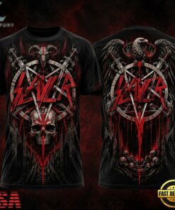 Slayer Reign in Blood 40th Anniversary 2026 Graphic T Shirt, Trending Music 3D Tee Slayer Reign IN Blood 40th Anniversary 2026 Graphic T Shirt