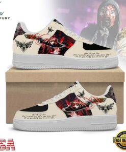 Sleep Token Album Artwork Cream & Red Graphic Air Force 1 Shoes, Music Lover AF1 Shoes Sleep Token Album Artwork Cream Red Graphic Air Force 1 Shoes