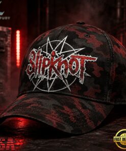Slipknot Blood Ritual Red & Black Camo Rock Classic Cap, Music Lover Baseball Cap Slipknot Blood Ritual Red Black Camo Rock Classic Cap