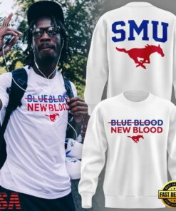 SMU football BLUE BLOOD NEW BLOOD 2026 Sweatshirt, Viral 3D Graphic Tee Smu Football Blue Blood New Blood 2026 Sweatshirt