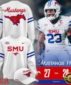 SMU Mustangs Football 2026 Score Winer 27 24 Sweatshirt, Viral 3D Graphic Tee Smu Mustangs Football 2026 Score Winer 27 24 Sweatshirt