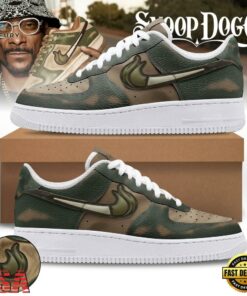 Snoop Dogg Smoke Camo Hip Hop Graphic Air Force 1 Shoes Sneakers, Music Lover AF1 Shoes Snoop Dogg Smoke Camo Hip Hop Graphic Air Force 1 Shoes Sneakers