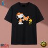Snoopy And Woodstock Tennessee Volunteers Orange Heart Graphic T Shirt, Music 2D Graphic Tee Snoopy And Woodstock Tennessee Volunteers Orange Heart Graphic T Shirt