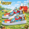 Snoopy Peanuts Patchwork Custom Air Force 1 Shoes, Cute Cartoon Graphic Sneakers, Music Lover AF1 Shoes Snoopy Peanuts Patchwork Custom Air Force 1 Shoes Cute Cartoon Graphic Sneakers