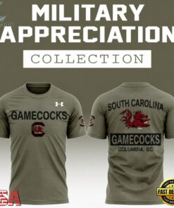 South Carolina Gamecocks x Military Appreciation 2026 Special New 3D Shirt, Viral 3D Graphic Tee South Carolina Gamecocks X Military Appreciation 2026 Special New 3D Shirt