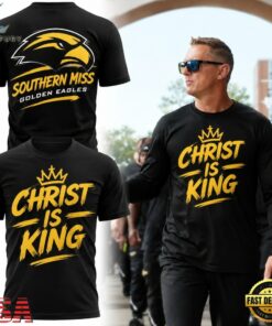 Southern Miss Golden Eagles Christ Is King 2026 T Shirt, Viral 3D Graphic Tee Southern Miss Golden Eagles Christ IS King 2026 T Shirt