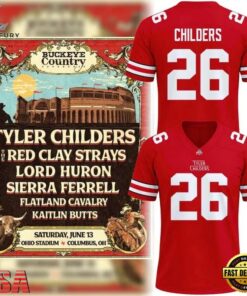 Special 2026 Tyler Childers x Ohio State Buckeyes Football Jersey, Fashion Football Jersey Special 2026 Tyler Childers X Ohio State Buckeyes Football Jersey