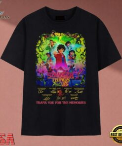 Stranger Things Tales From '85 Thank You For The Memories Graphic T Shirt, Music 2D Graphic Tee Stranger Things Tales From 85 Thank You For The Memories Graphic T Shirt