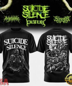 Suicide Silence Reminders of Hell Tour 2026 Graphic Black T Shirt, Trending Music 3D Tee Suicide Silence Reminders OF Hell Tour 2026 Graphic Black T Shirt
