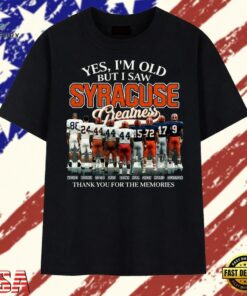 Syracuse Orange Football Greatness Legends Signatures Vintage T Shirt, Trendy 2D Print Shirt Syracuse Orange Football Greatness Legends Signatures Vintage T Shirt
