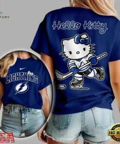 Tampa Bay Lightning NHL x Hello Kitty Unisex 3D Shirt, NHL Hockey 3D Shirt Tampa Bay Lightning Nhl X Hello Kitty Unisex 3D Shirt