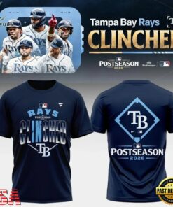 Tampa Bay Rays 2026 Postseason Clinched T Shirt, Viral 3D Graphic Tee Tampa Bay Rays 2026 Postseason Clinched T Shirt