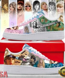 Taylor Swift Eras Tour Custom Air Force 1 Shoes, Life Of A Showgirl Album Graphic Sneakers, Music Lover AF1 Shoes Taylor Swift Eras Tour Custom Air Force 1 Shoes Life OF A Showgirl Album Graphic Sneakers