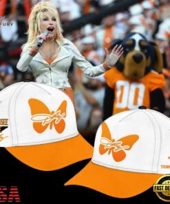 Tennessee Football Dolly Parton Signed Classic Cap, Music Lover Baseball Cap Tennessee Football Dolly Parton Signed Classic Cap