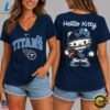 Tennessee Titans NFL Hello Kitty Football V Neck T Shirt, NFL Team V Neck Tee Tennessee Titans Nfl Hello Kitty Football V Neck T Shirt