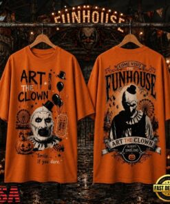 Terrifier Funhouse Nightmare Halloween 3D Shirt, Trending Music 3D Tee Terrifier Funhouse Nightmare Halloween 3D Shirt