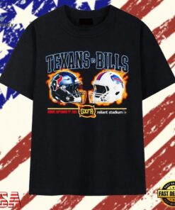 Texans vs Bills Sunday September 13th 2026 at Reliant Stadium T Shirt, Trendy 2D Print Shirt Texans VS Bills Sunday September 13th 2026 AT Reliant Stadium T Shirt