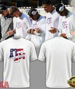 Texas A&M Aggies Football 2026 Salute to Service White T Shirt, Viral 3D Graphic Tee Texas A M Aggies Football 2026 Salute TO Service White T Shirt