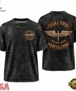 Texas First Battalion Military Style Winged Star Cross Graphic Vintage T Shirt, Trending Music 3D Tee Texas First Battalion Military Style Winged Star Cross Graphic Vintage T Shirt