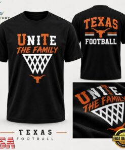 Texas Longhorns Unite The Family 2026 Limited Edition T Shirt, Viral 3D Graphic Tee Texas Longhorns Unite The Family 2026 Limited Edition T Shirt