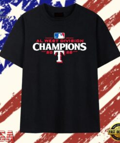 Texas Rangers 2026 AL West Division Champions T Shirt, Trendy 2D Print Shirt Texas Rangers 2026 AL West Division Champions T Shirt