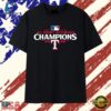 Texas Rangers AL West Division Champions 2026 MLB Baseball Graphic T Shirt, Trendy 2D Print Shirt Texas Rangers AL West Division Champions 2026 Mlb Baseball Graphic T Shirt