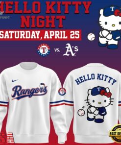 Texas Rangers x Hello Kitty Night 2026 Limited Edition Sweatshirt, Viral 3D Graphic Tee Texas Rangers X Hello Kitty Night 2026 Limited Edition Sweatshirt