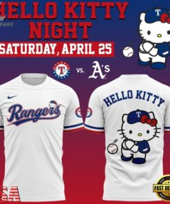 Texas Rangers x Hello Kitty Night 2026 Limited Edition T Shirt, Viral 3D Graphic Tee Texas Rangers X Hello Kitty Night 2026 Limited Edition T Shirt