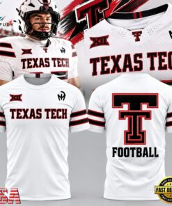 Texas Tech Red Raiders Double T Football White 2026 Special New T Shirt, Viral 3D Graphic Tee Texas Tech Red Raiders Double T Football White 2026 Special New T Shirt