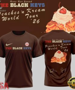 The Black Keys Peaches N Kream World Tour 2026 3D Shirt, Trending Music 3D Tee The Black Keys Peaches N Kream World Tour 2026 3D Shirt