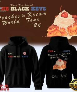 The Black Keys Peaches N Kream World Tour 2026 Signed Hoodie, Trending Music 3D Tee The Black Keys Peaches N Kream World Tour 2026 Signed Hoodie