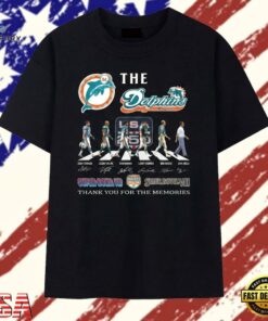 The Dolphins USA 250 Abbey Road Super Bowl Champions Signatures T Shirt, Trendy 2D Print Shirt The Dolphins Usa 250 Abbey Road Super Bowl Champions Signatures T Shirt
