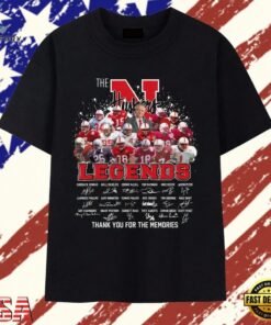 The Huskers Legends Signatures Thank You For The Memories T Shirt, Trendy 2D Print Shirt The Huskers Legends Signatures Thank You For The Memories T Shirt
